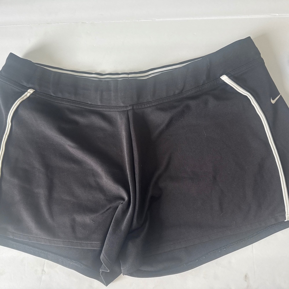 Nike Running Shorts Athletic Gym‎ Training Black White Trim XL